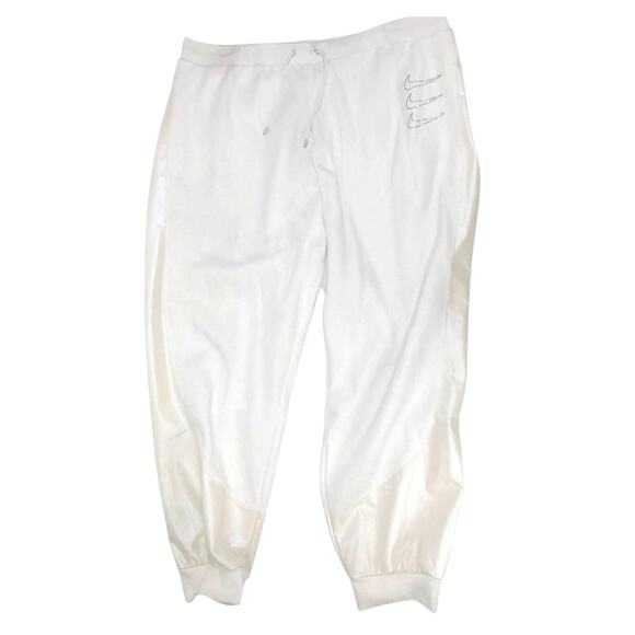 Nike Women's White Iridescent Opal Fleece Oversized Joggers Plus Size XXL - Picture 2 of 10